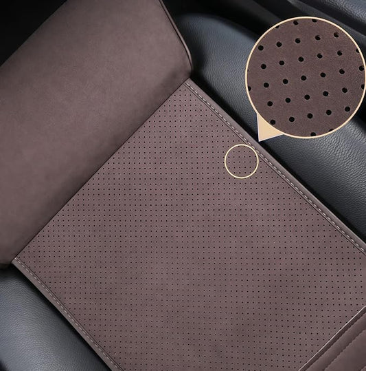 JUPENG Car Seat Leg Extender Cushion, Memory Foam Under Thigh Leg Support Pillow with Strap, Non-Slip Base & Removable Washable Cover for Driver Seat and Office Chair, Universal Comfort Pad (Brown)