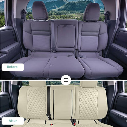 FH Group Custom Fit Car Seat Covers Specifically Made for 2022-2026 Nissan Frontier, Full Set Gray Ultraflex Neoprene Waterproof Automotive Seat Covers for Pickup Truck, Nissan Accessories