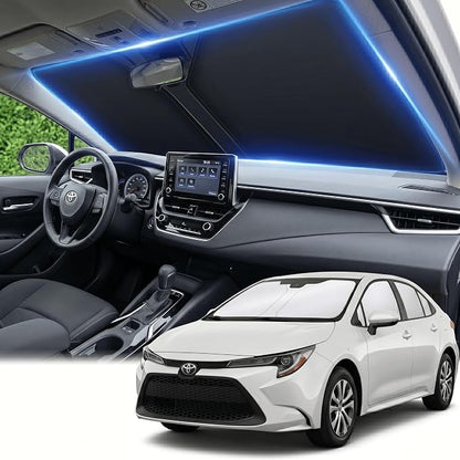 for Toyota Corolla 2020-2024 2025 2026 Windshield Sun Shade Front Window Shade Custom Fit Corolla Accessories Sun Visor Foldable Shade Blocks UV Rays Summer Must Have Car Accessories