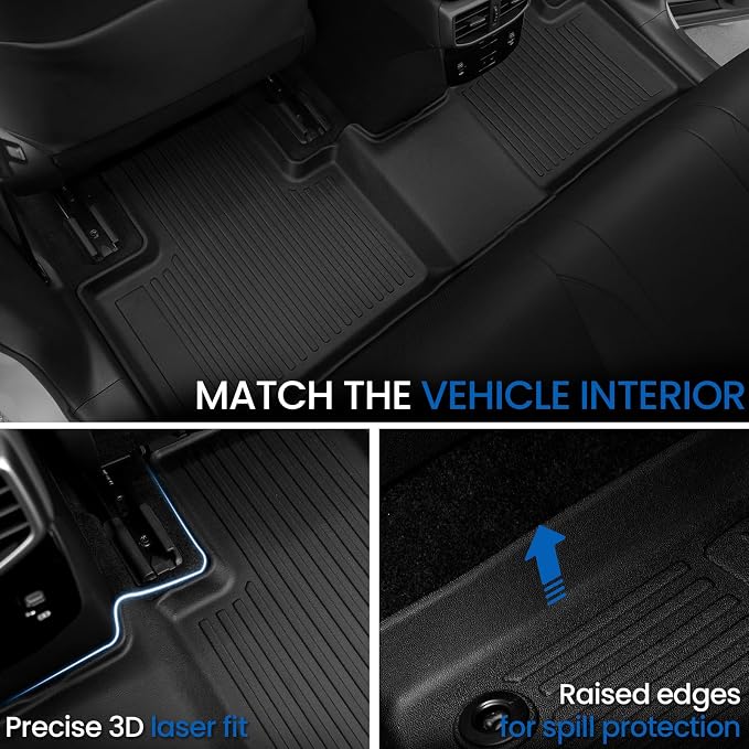 Floor Mats Set for Lexus RX350/RX350h/RX500h 2023 2024 2025 2026, All Weather TPE Floor Liners Backrest Mat Trunk Mat Cargo Liner Door Sill Guards Accessories for RX350/RX350h/RX500h