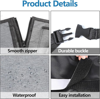 Hovom Car Trunk Organizer, Large Capacity Trunk Organizer for SUV, Detachable Vehicle Seat Back Hanging Storage Organizer with Zippers, Waterproof Car Storage Bag with 7 Pockets (Gray)