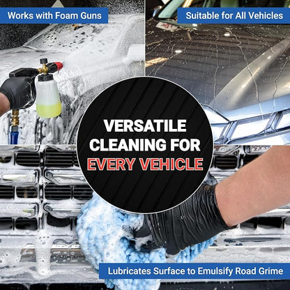 AIM Chemicals Wash N Wax Car Soap - pH neutral for cars, trucks, boats, and RVs. Protects wax and sealants. Use with foam cannon or hand wash. Ideal for detailing and cleaning supplies (AC WWG - FBM)