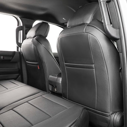 EKR Custom Fit Tacoma Front Car Seat Covers for Toyota Tacoma (Petrol & Hybrid) 2024 2025 2026 Double cab SR/SR5/TRD Sport/TRD Off-Road/Limited - Front Row Only,Faux Leather(Black)
