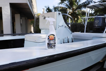 303 (30213-6PK) Marine Quick Wax - Quick And Easy Spray On Wax - 90 Days Of Protection - Provides a Slick, Protective, Glossy Shine - Use On Wet Or Dry Surfaces - Carnauba Wax, 32 fl. oz. 6 Pack