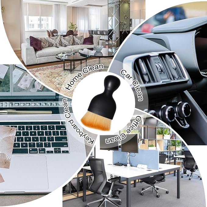 5Pcs Car Interior Cleaning Brush Set, Including Detailed car Cleaning Brushes, Suitable for Cleaning car interiors, Body Surfaces, air Vents, Sofas, and Computers.