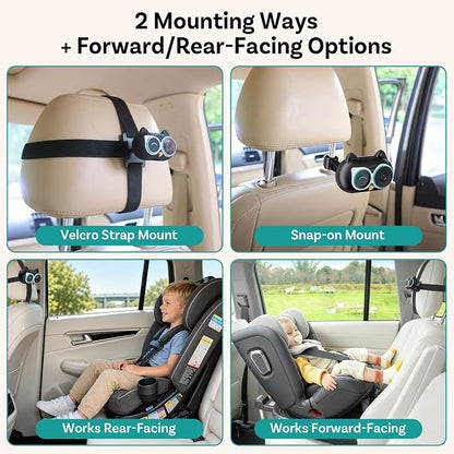 OTTOCAST Cabin Care 2-in-1 Baby Car Camera & Wireless CarPlay Adapter, 1080P Rear Seat View on Car Screen, No Extra Screen, No-Glow Night Vision, 150° Wide Angle, Easy Install, No Android Support