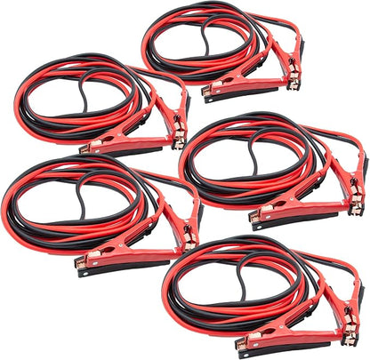 Emergency Zone Roadside Assistance Emergency Car Survival Kit. Basic, Deluxe, Premium, & Add-on's Available. (5 Pack, Heavy Duty Jumper Cables)