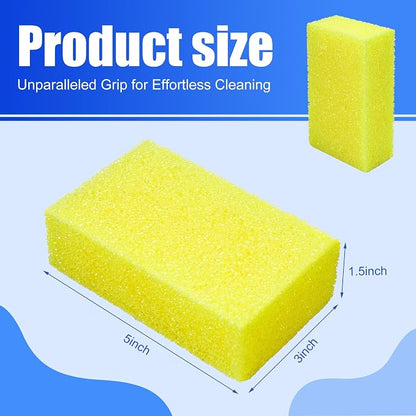 DECOHS 2 Pcs Bug Scrubber Sponge- Reusable Car Bug & Tar Remover Sponge- Car Wash Cleaning Scrub Sponges for Car Detailing (Yellow)