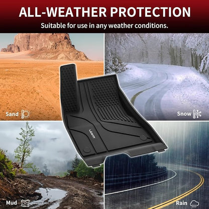 LASFIT Premium Extra Thick Floor Mats for Tesla Model 3 Highland 2024 2025 2026 Custom Fit TPE All Weather Model 3 Interior Accessories Cargo Liner Front Rear Trunk Mat Full Set Car Mats 6 PCS