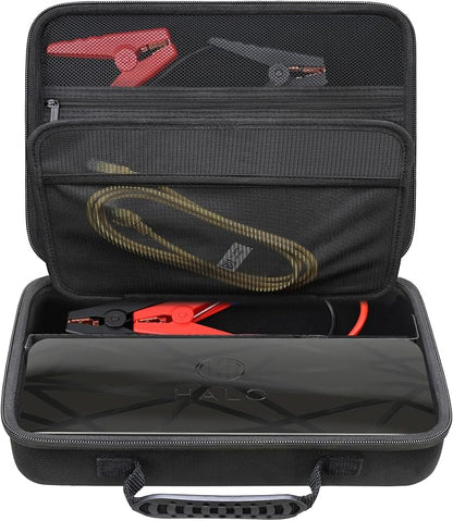 Elonbo Carrying Case for Halo Bolt Ultimate 2.0/3.0 Portable Car Battery Jump Starter/Halo Bolt 55500 mwh/Air 58830/ Air + 55500/58830/ 44400/57720 Emergency Power Kit Holder, Black