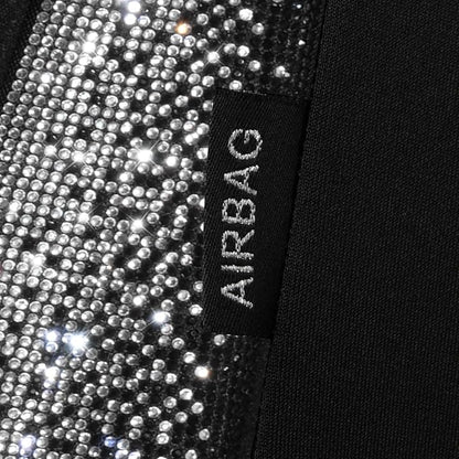 CAR PASS Bling Diamond Leather Car Seat Covers for 2 Front Interior Sets, Waterproof Shining Glitter Sparkly Crystal Universal Armrest Fit Automotive Truck SUV Cute Women Girl, Black Silver Rhinestone