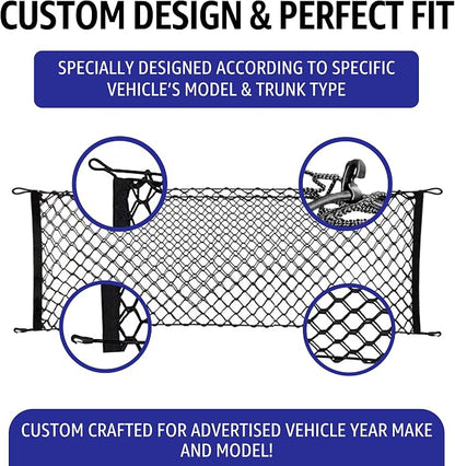 Envelope Style Trunk Mesh Cargo Net for Dodge Durango SXT GT SRT 1998-2026 - Car Accessories - Premium Trunk Organizers and Storage - Cargo Net for SUV - Vehicle Carrier Organizer for Dodge Durango