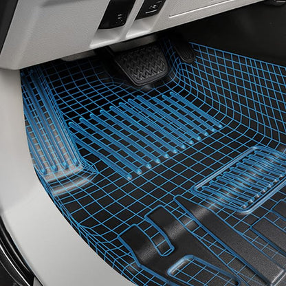 Auxko All Weather Floor Mats Fits for Ford Explorer 2026 2025-2020 7 Seat Full Set TPE Rubber Liners Set All Season Guard Odorless Anti-Slip Floor Mats for 1st & 2nd & 3rd Row