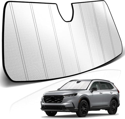 KUST Windshield Sun Shade for Honda CRV 2023-2025 2026 Foldable Thicken Window Sunshade UV Protection Keep Cool Sunshield Easy Install Sun Visor Accessories Aluminum Film