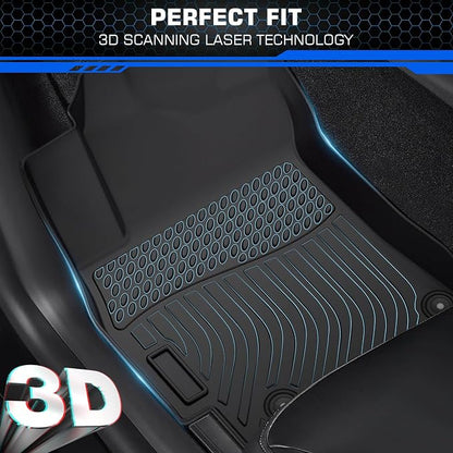 Floor Mats & Cargo Mats Set for Hyundai Elantra Hybrid 2021-2025 2026, All Weather Floor Liners Anti-Slip Car Full Set Floor Liners Custom Automotive Floor Mats TPE with Front & 2nd Row & Trunk mat