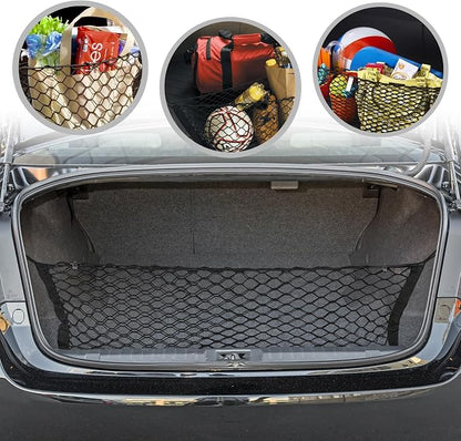 Envelope Style Automotive Elastic Trunk Mesh Cargo Net for Subaru Legacy 2020-2025 - Premium Trunk Organizer and Storage - Luggage Net for Sedan - Car Organizer for Subaru Legacy