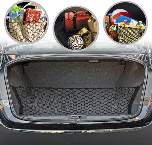 Envelope Style Automotive Elastic Trunk Mesh Cargo Net for Subaru Legacy 2020-2025 - Premium Trunk Organizer and Storage - Luggage Net for Sedan - Car Organizer for Subaru Legacy