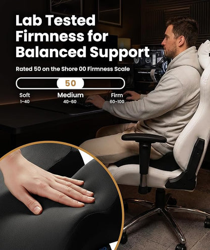 Elevate Series by Everlasting Comfort Doctor Recommended Memory Foam Seat Cushion for Office Chairs & Car - Ergonomic Desk Accessories - Cushions for Tailbone Pain Relief (Charcoal Black, Large)