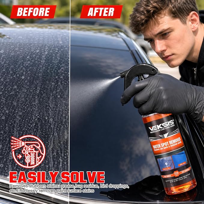 Water Spot Remover – 300ml Heavy Duty Liquid for Car Paint, Glass & Chrome – Dissolves Hard Water Stains & Mineral Deposits – Safe for Ceramic Coating & Clear Coat – Streak-Free Finish