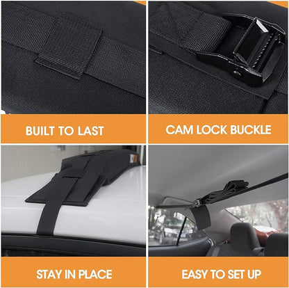 HEYTRIP Universal Soft Roof Rack Pads for Kayak/Surfboard/SUP/Canoe with 15FT Tie-Down Straps and Storage Bag