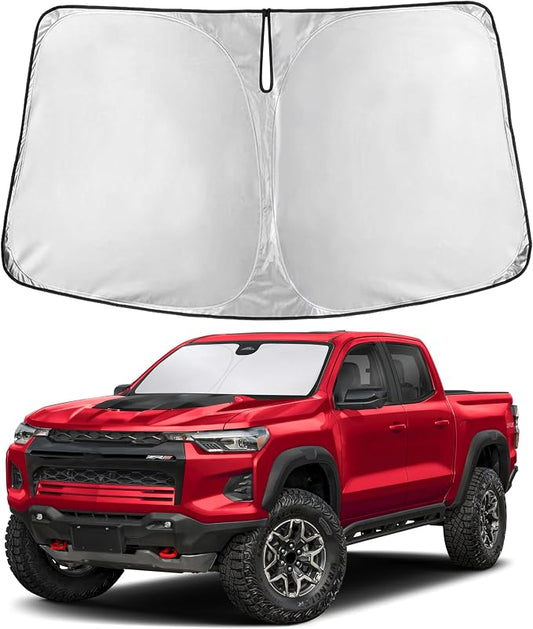 EcoNour Windshield Sunshade Compatible for Chevrolet Colorado 2015-2024 2025 2026, Sun Visor for Front Windshield & Window Sun Shade Cover, UV Heat Blocker & Protector, Car Accessories