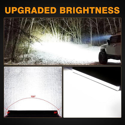 30 Inch Side Shooter LED Light Bar, Muto-Beam 450W Quad Row Light Bar LED Fog Lamp Off Road Driving Spot Flood Combo Work Lamp for Truck UTV ATV Pickup SUV Boat
