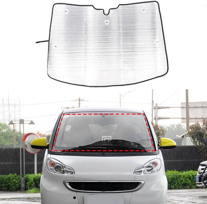 Windshield Sun Shade Compatible with Mercedes-Benz Smart 2009-2015 Foldable Front Windshield Sunshade Protector, Block UV Rays Keep Your Car Cooler