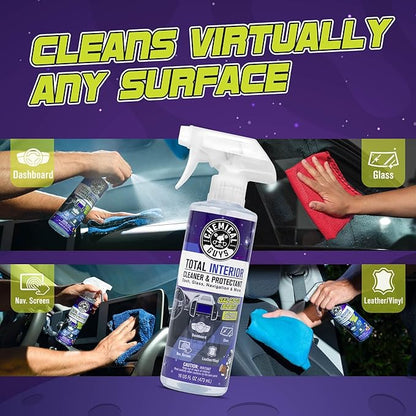 Chemical Guys Total Interior Cleaner & Protectant - (16 oz) All-in-One Car Interior Cleaner for Dash, Seats, Carpet, Glass, Vinyl, Leather, and Plastic - Galactic Scent