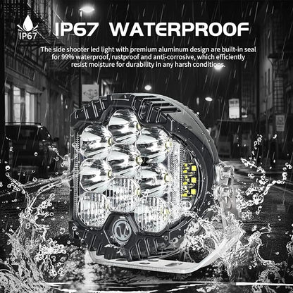 7 Inch Round LED Offroad Light with DRL, 90W Driving Light LED Light Bar, 8000LM Spot Flood Combo Work Light for Wrangler, ATV, SUV, UTV, Trucks, Pickup, 4x4, F150 - Pack of 1