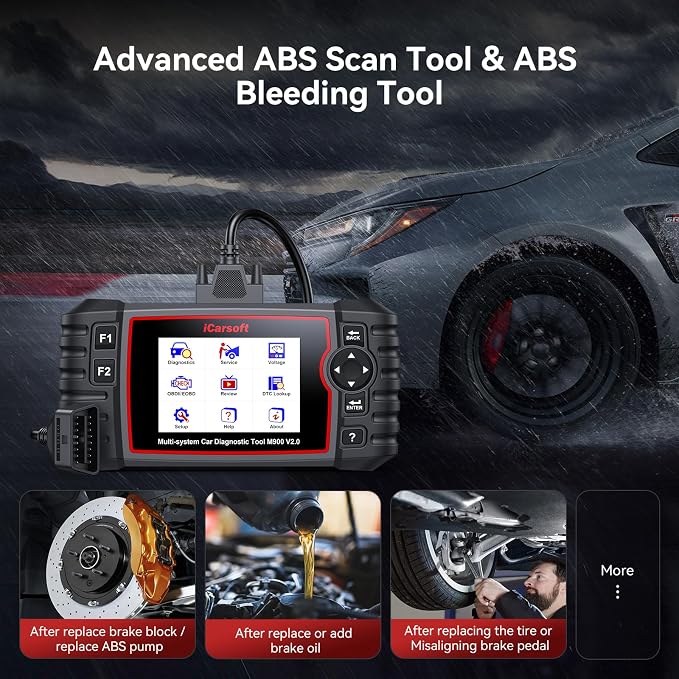 OBD2 Diagnostic Scan Tool for Mercedes Benz/Sprinter, iCarsoft M900 V2.0 Scanner Code Reader for Engine, Transmission, ABS, Airbag Systems, Oil/SAS/EPB/ETC/INJ Reset,Battery Test