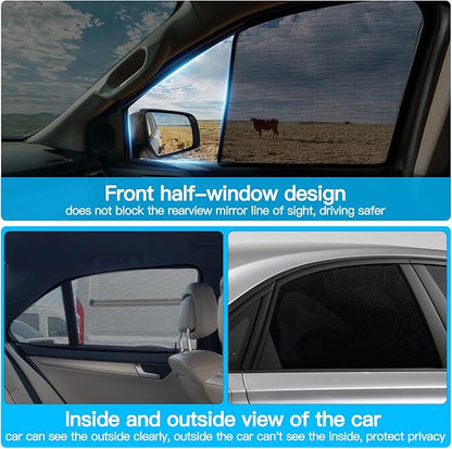 XCBYT Car Window Shade for 2019-2024 Toyota RAV4 Window Covers Side Window Sun Shade Car Window Shade for Baby with Breathable Mesh Insulate Heat and UV for Sleep Camping Breastfeeding