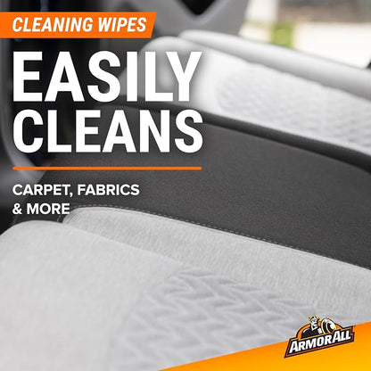Armor All Car Cleaning Wipes and Protectant Wipes, Interior Car Wipes -50 Count (Pack of 2)