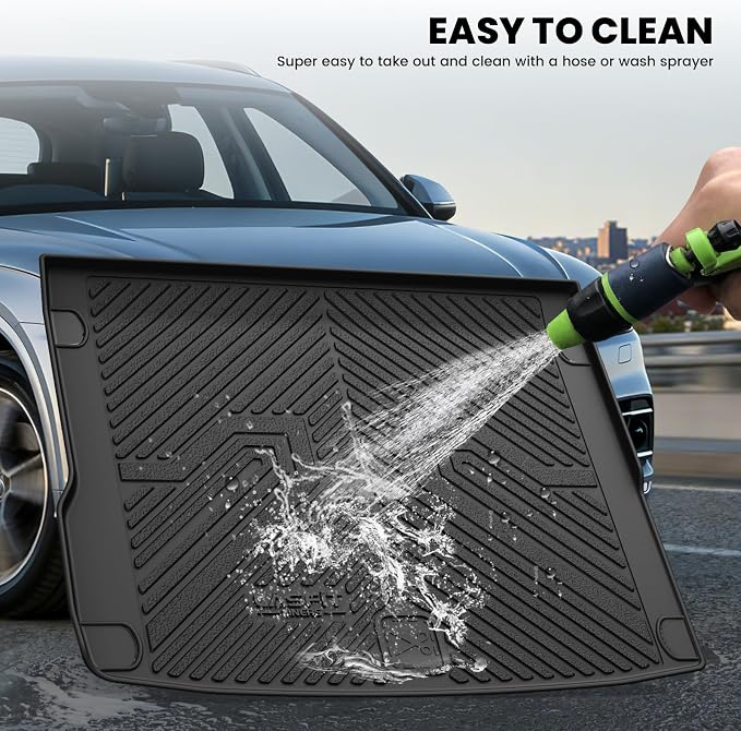 LASFIT Cargo Mat for Audi Q5/SQ5 2009-2017, Custom Fit All-Weather TPE Trunk Mat for Audi Accessories, Waterproof, Easy to Clean, Black