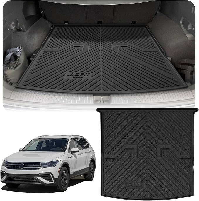 LASFIT 3D Custom Fit Trunk Cargo Mat for Volkswagen VW2018-2024(Fit 5 Seats), All Weather Protection Premium TPE Trunk Mat Trunk Liner Trunk Tray Cargo Liner, Easy to Clean