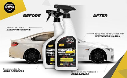 Waterless Wash X-Car Detailing, 128 oz Concentrate | No Water Necessary, Quick Detailer for Any Vehicle, Spray On & Wipe Off, Use in Garage, at Work, or Anywhere