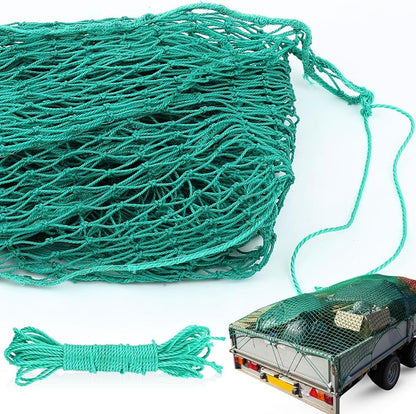SATINIOR 9 x 15 ft Heavy Duty Cargo Net Truck Bed Network Cover with 18pcs Ropes Bungee Cargo Net Car Sealing Network Rope for Trailer Pickup Truck