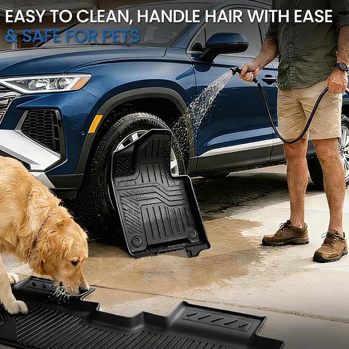 Floor Mats Set for 2023-2025 2026 2027 Honda HR-V, All Weather TPE Backrest Mat Trunk Mat Cargo Liner Door Sill Guards Accessories for HRV