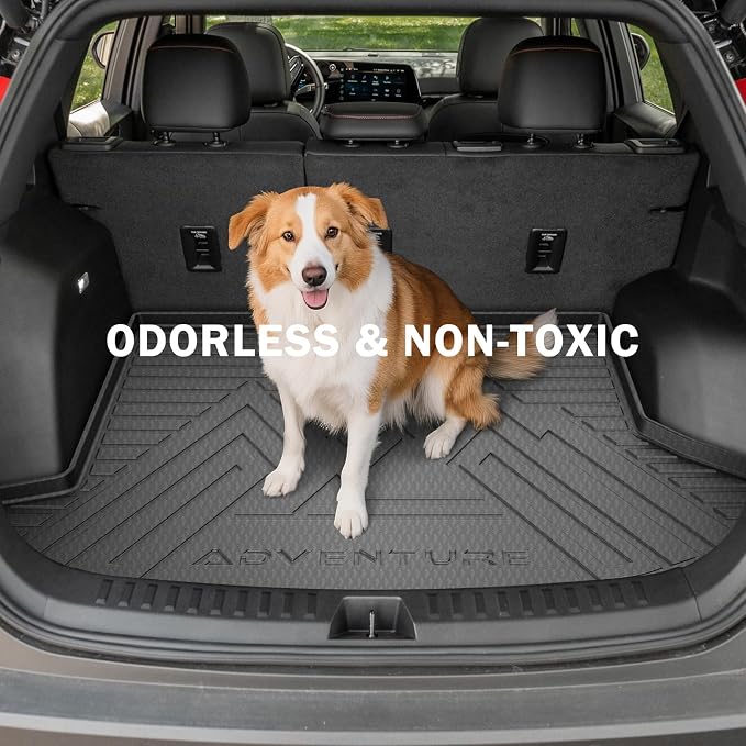 KUST Floor Mats for 2025-2026 Chevy Equinox/GMC Terrain Accessories (Gas Only), All Weather Car Mats with Backrest Mat & Cargo Trunk Liner & Door Sill Protector, TPE Rubber, Raised Edge, Full Set