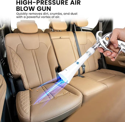 ProClean 360 Tornado Car Cleaning Gun – High Pressure Air Blow & Detailing Tool with Rotating Nozzle, Upholstery & Carpet Cleaner, Auto Detailing Blow Gun for Seats, Vents, Engines, Home Use