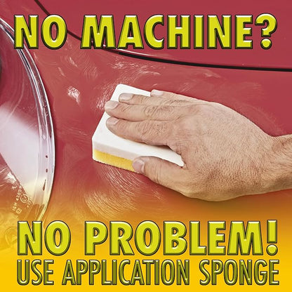 SONAX Application Sponge 417300 | Dual-Sided Detailing Applicator for Wax, Sealant, Polish & Tire Gel | Durable Foam with Ergonomic Grip | Ideal for Paint, Trim, Rubber & Plastics | 4” x 5”