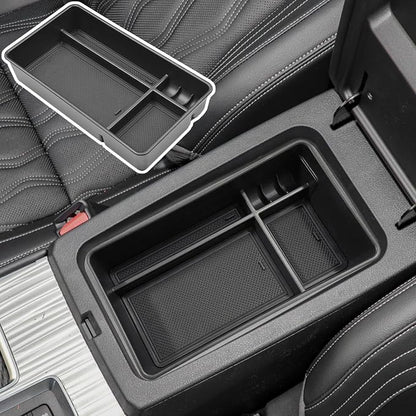 Center Console Organizer Compatible with Nissan Altima 2019 2021 2022 2023 2024 2025 2026 Accessories, Armrest Insert Tray with Coin Holder Keep Organized with Rubber Pad Black