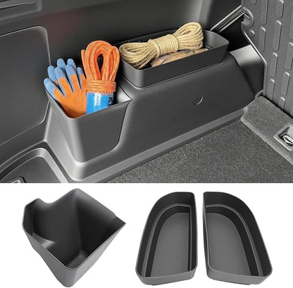 Rear Trunk Organizer for 2010-2024 Toyota 4Runner 5-Seat 2nd Row Accessories, Storage Bin Trunk Side Storage Box Cargo Tray for 10-24 4 Runner(3Pcs Left+Upper Side,Not for 7-Seat)