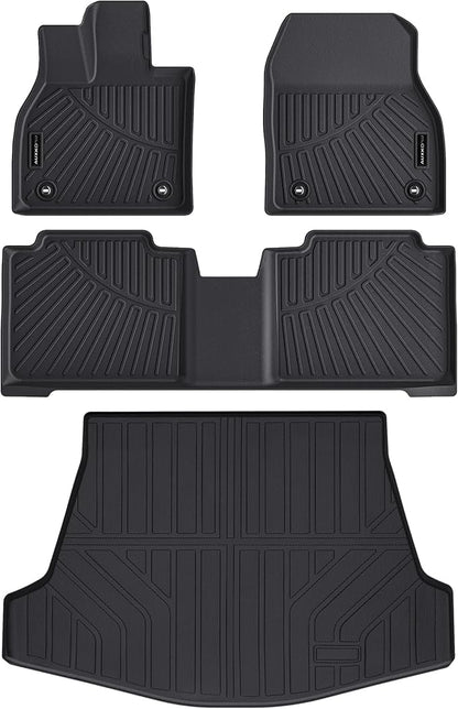 AUXKO- All Weather Floor Mat & Cargo Mat Fit for 2026-2023 Lexus RZ (Include 300e|450e|350e|450e|550e) 2023 2024 2025 TPE Rubber Liners RZ Accessories All Season Guard Odorless Anti-Slip Liner Black