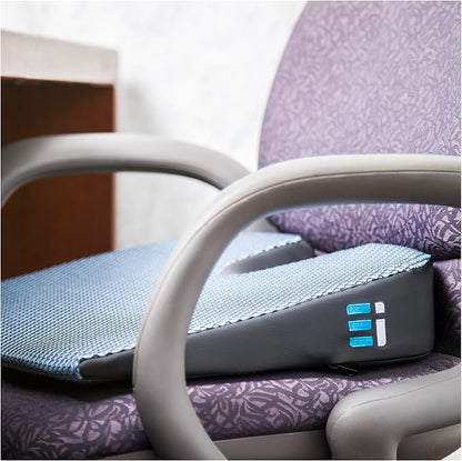 Memory Foam Car Seat Cushion for Driving - Ergonomic Wedge Cushion for Back Pain, Sciatica Relief - Non-Slip Truck Seat Pad for Long Sitting - Office Chair Support 17.5 x 15 x 3.5 (Pack of 2)