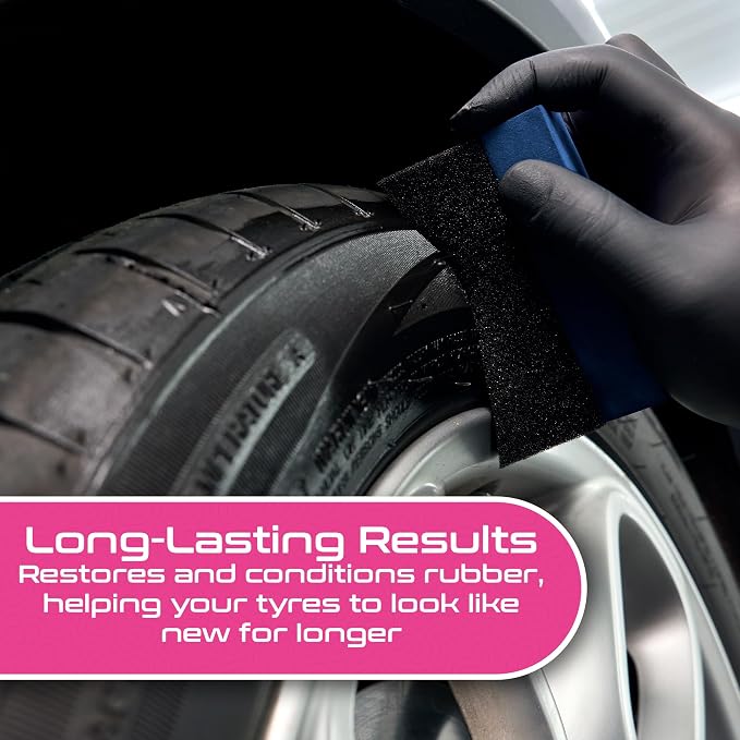 Infinity Wax Tire Candy 1L Shiny Hoop Gel Candy Scent Thick Water Based Silicone Free Tyre Dressing, Strapless OEM Look, Large Size for Detailer
