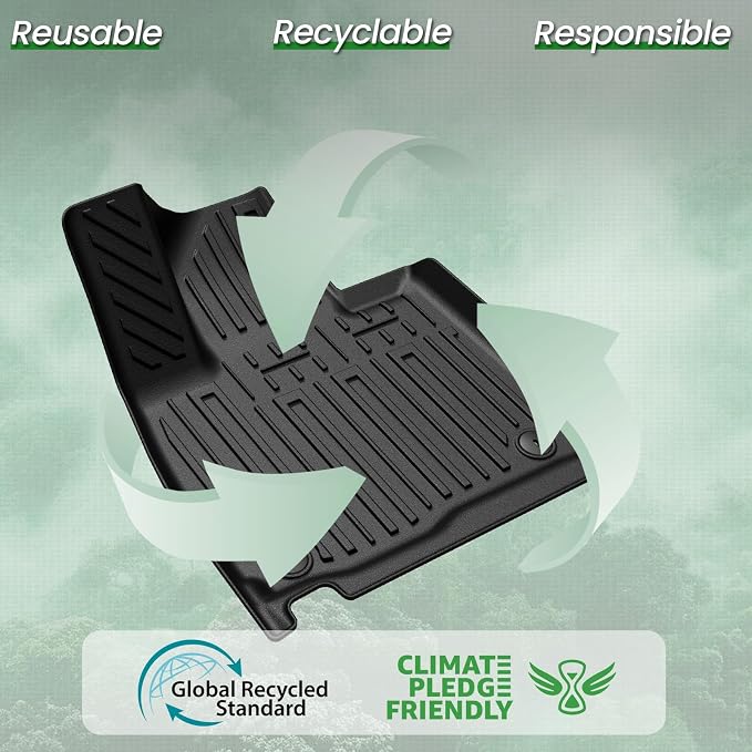 Floor Mats Set for 2027 Kia Telluride 7&8 Seats Gas Only, All Weather TPE Floor Liners Backrest Mat Trunk Mat Cargo Liner Accessories