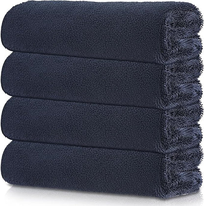 4 Pack 36x24 Inch Large Microfiber Car Drying Towels, Microfiber Towels for Cars, Ultra Absorbent, Streak Free, Scratch Free, Lint Free, Quick Dry, Multi-Purpose