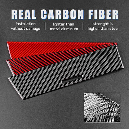 AIRSPEED for BMW E46 1998-2006 Center Console Gear Shift Ashtray & Storage Panel Cover, Carbon Fiber Interior Trim Accessories, Black