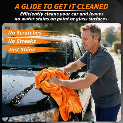6PCS Microfiber Towels for Cars 36x25 Inch Microfiber Cleaning Cloths Bulk Soft Car Detailng Towel Cloths 450 GSM Detailing Buffing Quick Drying Towel Polishing Waxing Auto Detailing Towel Cloth