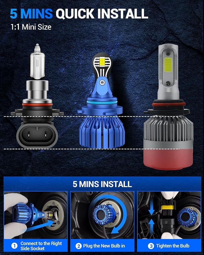Marsauto Fog Bulbs Combo, 𝟭𝟲𝟬𝟬𝟬 𝗟𝗠 9006 Fog Light Fog Powersports Bulbs for ATVS, Pack of 2